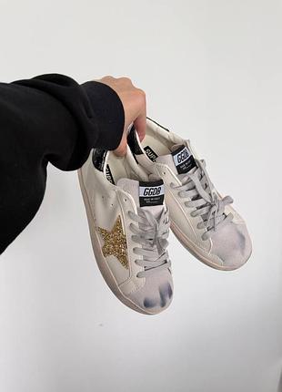 Golden goose white gold black/голоден гусь бело золотые с чёрным 36 37 38 39 40