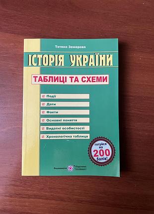 Книга «історія україни. таблиці та схеми» — тетяна земерова (зно / нмт)
