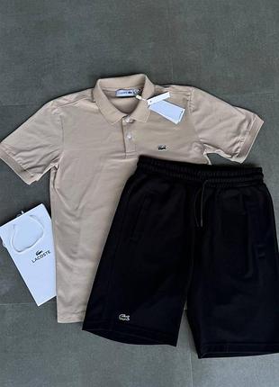 Чоловічий набір на літо (футболка+поло) lacoste