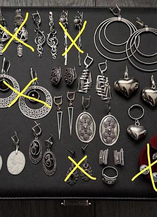 Сережки, серьги, кулон, підвіс, срібло, серебро, срібне,