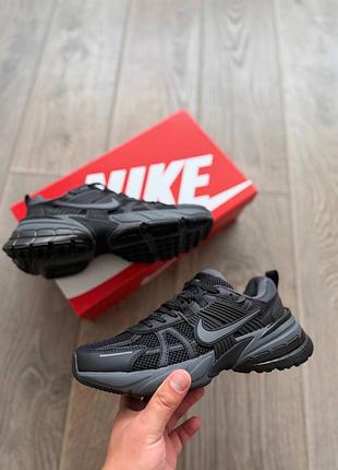 Nike v2k runtekk black light grey/найк в2к рантек чёрные с светло серым 36 37 38 39 40 41 42 43 44 45