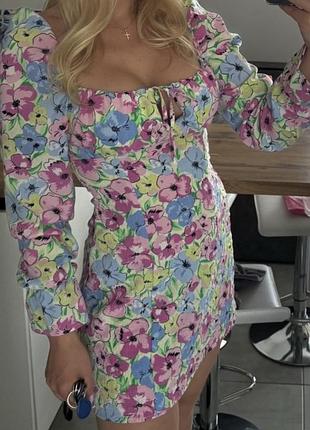 Платье сарафан женский цветочное zara mango h&m bershka pull&bear stradivarius reserved asos one by one gepur oysho calzedonia
