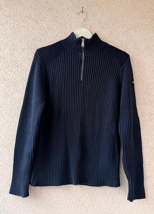 Светр schott nyc xl оригінал темно-синій 1/3 zip