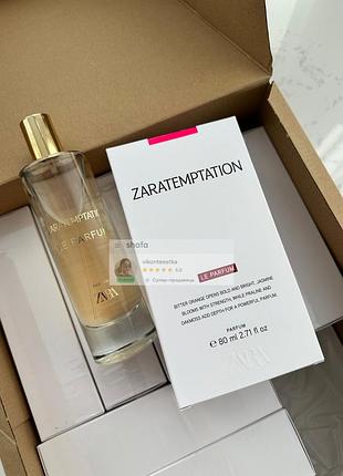Парфуми zara temptation le parfum 80ml в коробці запаковані духи zara red temptation summer / winter