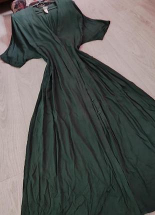 Коттонова зелена сукня від h&m.