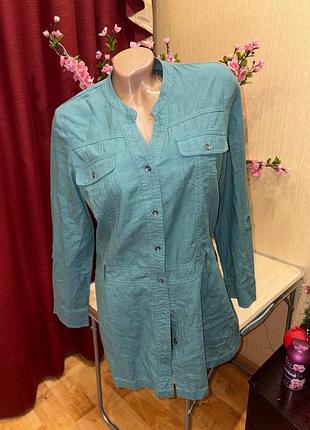 Льняная блуза-туника eur 38
