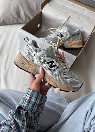 New balance 530 silver beige/нью беленс 530 серебристые с бежевым 37 38 39 40 41