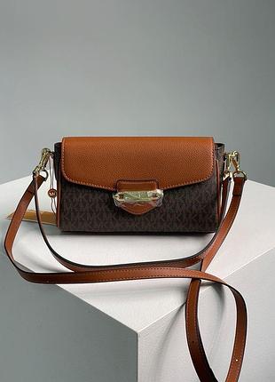 Сумка michael kors fleur small convertible crossbody bag brown