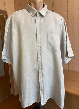 Лляна сорочка dorani premium, чоловіча (100% льон) розмір xxxl / 3xl ідеальний стан