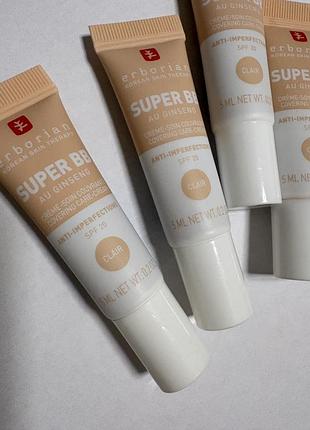 Erborian - super bb cream ( clair ) - тонуючий вв крем для маскування недоліків - 5 ml