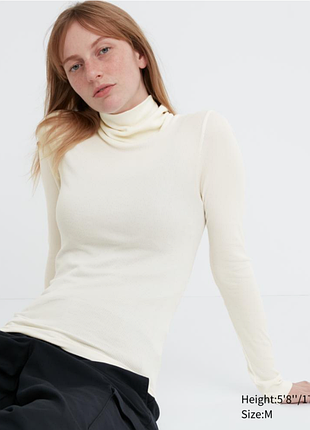 Гольф водолазка з кашемірової суміші heattech extra warm від uniqlo