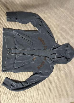 Nudie jeans vintage zip hoodie grey вінтажне худі
