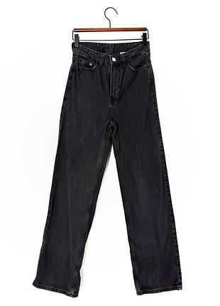 Прямі джинси з високою посадкою h&m wide