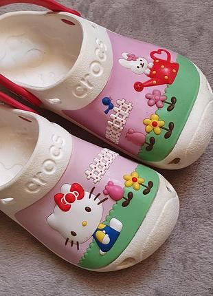Кроксы crocs hello kitty c12-13/29-30