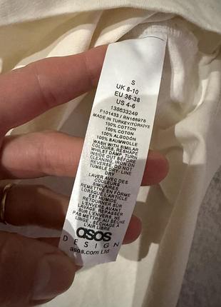 Бавовняна футболка asos design з кремового кольору має оверсайз-крій та великий принт «la dolce vita» з вином на спині розмір с м 8