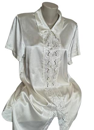 Винтажная атласная сорочка халат marks & spencer (st michael), р. 46-48 (m/l)