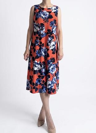 Tommy hilfiger довга сукня/сарафан розмір l-xl червона в квіти