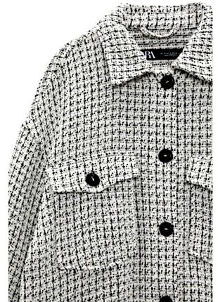 Твидовая верхняя рубашка zara