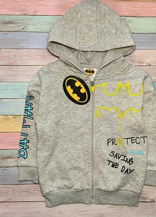 Утепленная толстовка на мальчика 2-3 года с капюшоном batman primark dc