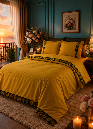 Сатинова постільна білизна, . євро розмір,  romeo home туреччина.
