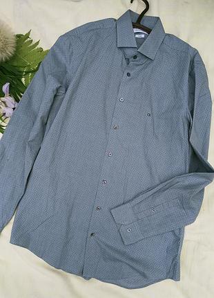 Calvin klein, коттоновая рубашка,m-l,.