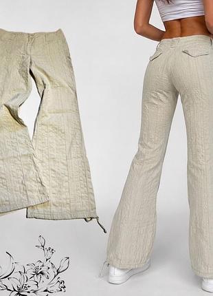 Льняні штани кльош flare opium ykk archive bootcut