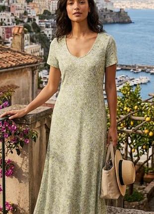Дуже гарна натуральна сукня плаття міді wildlands jersey seasalt cornwall 14 р-р