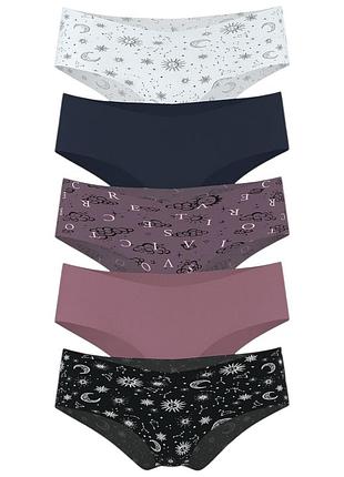 Набір безшовних трусиків victoria's secret 5-pack no-show cheeky m