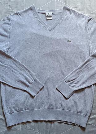Lacoste v-neck sweater - оригинальный мужской свитер