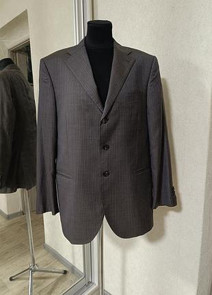 Ermenegildo zegna trofeo 600 вовняний шовковий костюм двійка брюки піджак