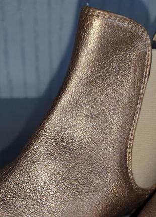 Ботинки лоферы золотые натуральная кожа🔥🔥🔥3 фото