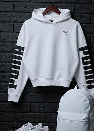 Худи белое puma