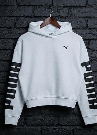 Худи белое puma 4