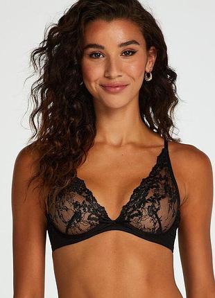 Бюстгальтер hunkemoller lillian up 80d черный/caviar 80d