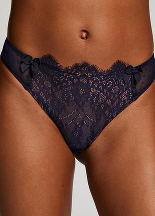 Трусики hunkemoller marilee string s синій/peacoat