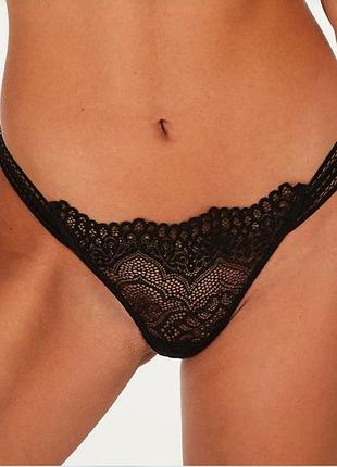 Трусики hunkemoller cassie mini string m черный/caviar