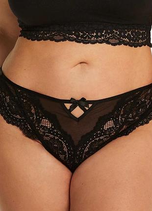 Трусики hunkemoller rosangel string r c 3xl черный/caviar
