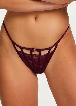Трусики hunkemoller maxime string l сливовий/pickled beet