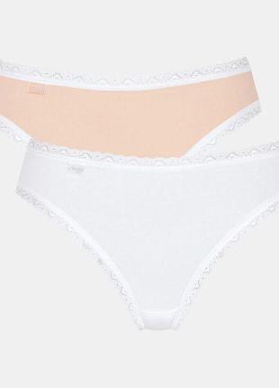 Трусики жіночі sloggi 2-pack 24/7 weekend tai s білий/персиковий