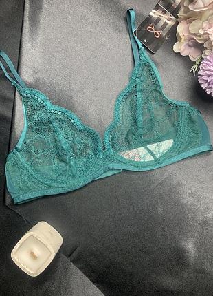 Бюстгальтер hunkemoller isabelle up 75d зелений/deep teal 75d