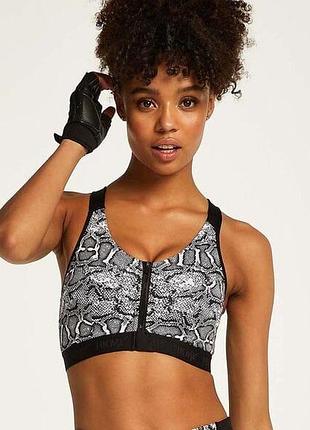 Спортивный бюстгальтер-топ hunkemoller the pro l3 snake 70e черный