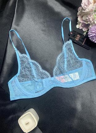 Бюстгальтер hunkemoller isabelle up 75b блакитний/blue grotto 75b