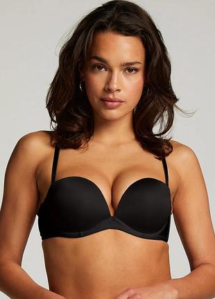 Бюстгальтер hunkemoller maximizer strapless 85b черный/black