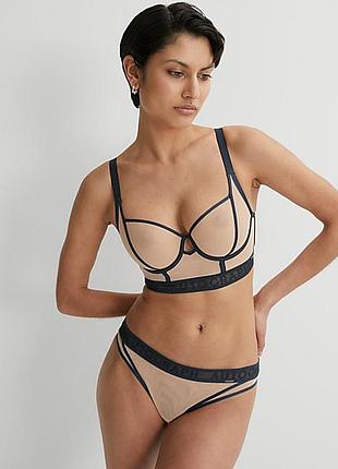 Бюстгальтер на косточках marks&spencer 70c синий/бежевый