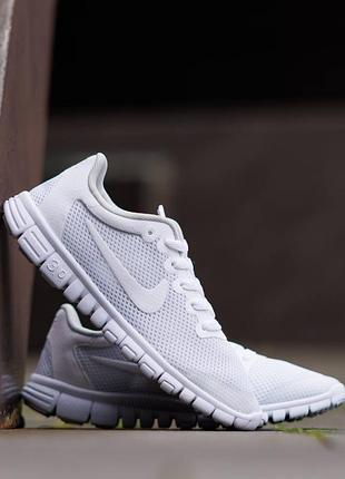 Женские кроссовки nike free run 3.0 v2 white