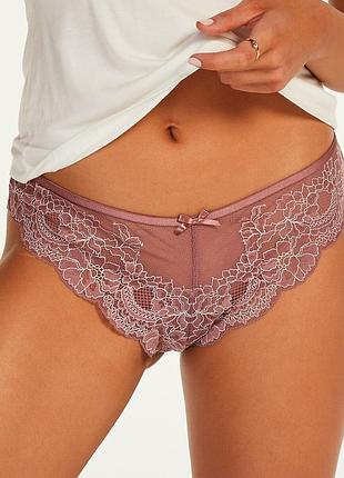 Трусики hunkemoller penelope brasilian 3xl розовый/elderberry