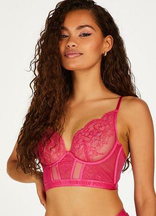 Бюстгальтер hunkemoller p.o.p. honey up 75b розовый/pink yarrow