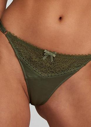 Трусики hunkemoller malika string 2xl зелений/four leaf clover