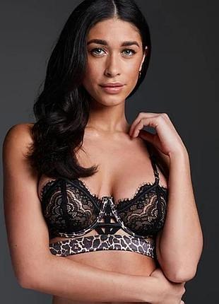 Бюстгальтер hunkemoller private collection mitzy up 80c черный/caviar 80c