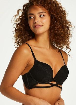 Бюстгальтер hunkemoller jolie pp max 70c черный/caviar